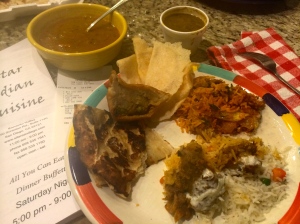 Yum.  Dinner for me, and it was great! I liked the Lamb Vindaloo best.
