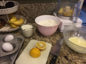 Meyer Lemon Muffin prep