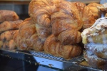Croissants lined up in the case at Zumbar in  the  Sorrento Valley area of San Diego