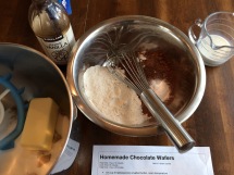 Sugar and Butter, ready to cream; dry ingredients, ready to whisk together