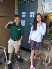 Fall 2014 1st day of school and the leftovers of the Doctor Who party