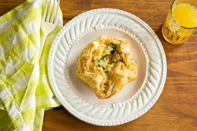 "Make-ahead mornings: These easy baked egg soufflés freeze and reheat beautifully!"